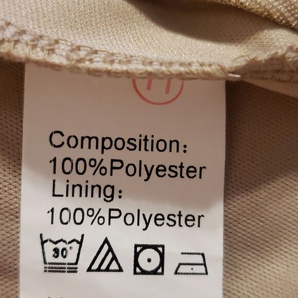 Angashion Long Sleeve‎ Gold Shimmer Floor Length Dress Size Small NWT - Picture 4 of 4